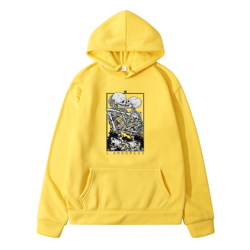 Hodeskalleklem mønster trykt herreklær herregenser herre vintergenser Nytt i sweatshirts herre hettegenser mote uformelt