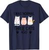 Funny I Was Normal Three Cats Ago Pet Owner Humor Cat Lover T-Shirt