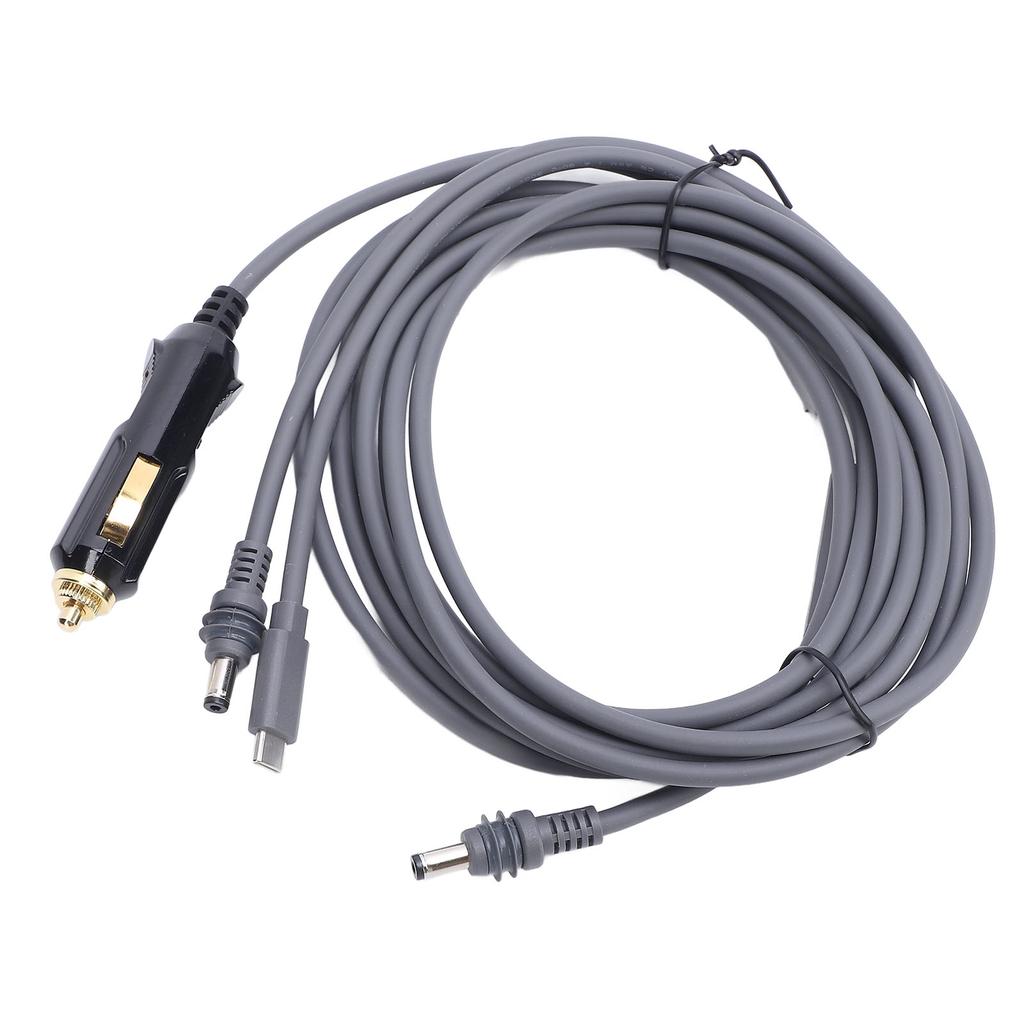 3 In 1 DC Power Cable 10ft DC12V 24V 18AWG Waterproofing Car Charger Type C DC To DC Power Cord for Mini Dish Antenna