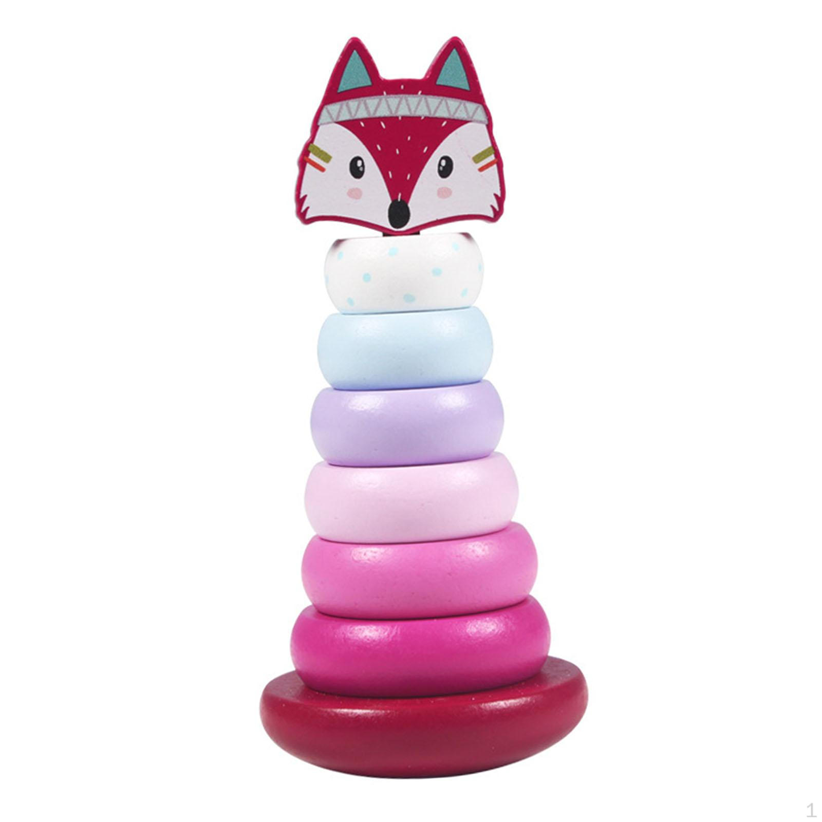 

Stackable Children s Toy Set, Color Matching, Educational Building Blocks for Boys And Girls Fox