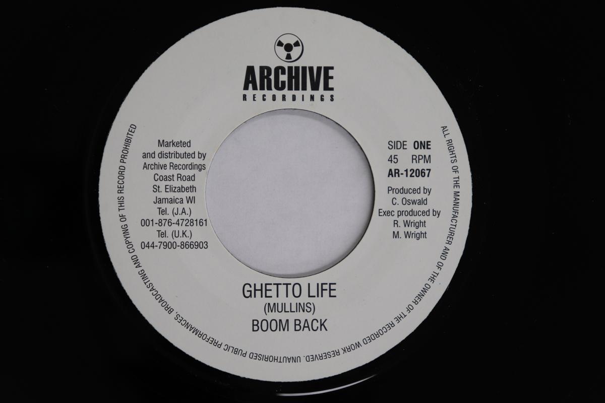 

7inch Record BOOM BACK - Ghetto Life AR12067 Archive 1982 UK Reggae, Ska & Dub Used