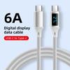 Doppel-Typ-C-Ladekabel 60W Schnellladung Eingebaute Leistungsanzeige Verstärkter Stecker 480 Mbit/s 60W Typ-Kabel