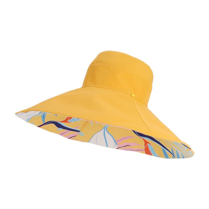 Summer Widened Brim Sun Hat Children Can Wear Double-sided Bucket Hat Fashionable Versatile Big Head Circumference Sun Hat