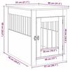 VidaXL Dog Crate Furniture Old Wood 55x80x68 Cm Engineered Wood, Kennel, Dog Shelter, Pet Cage for 857642