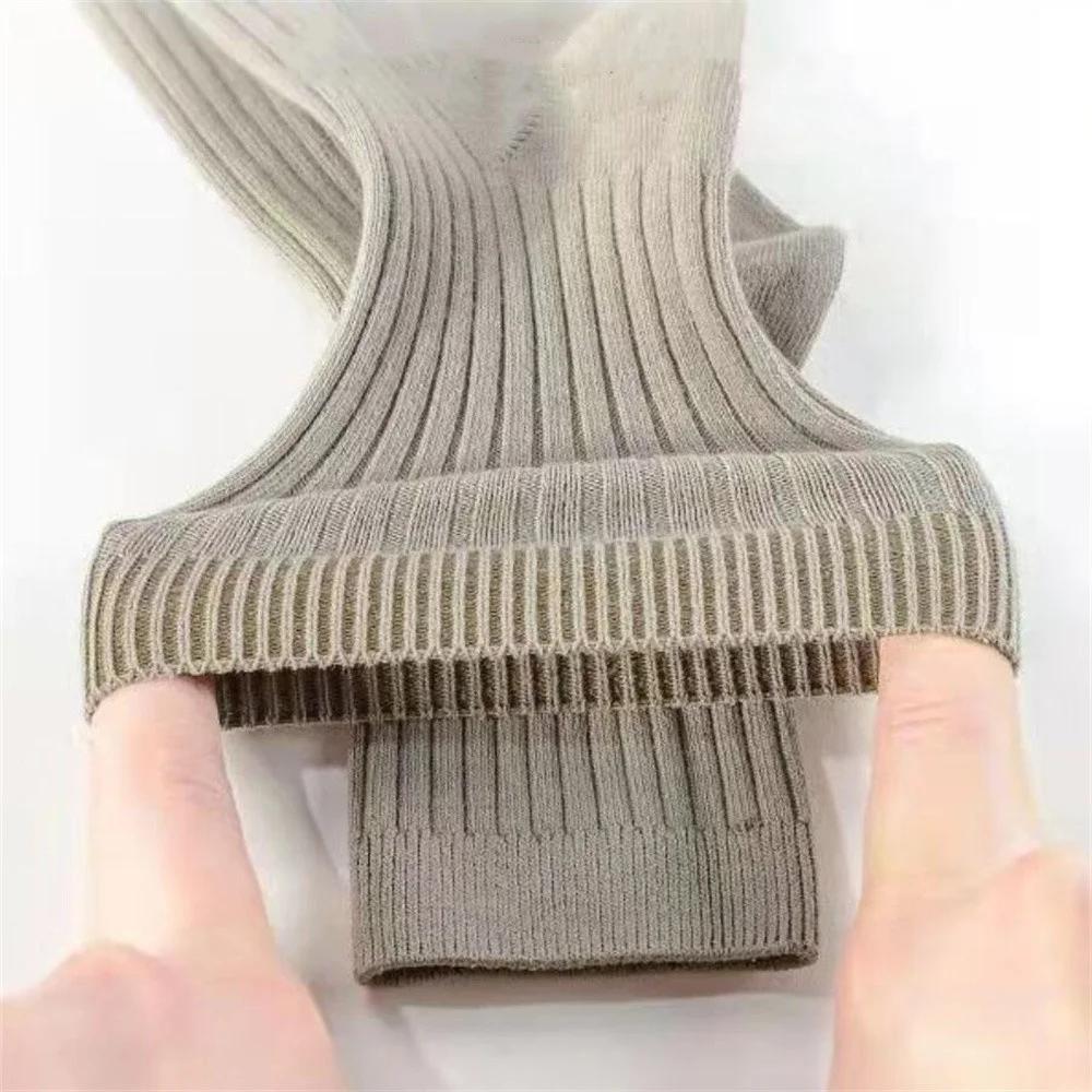 6 Pairs/Pack Winter Spring Men Socks Cotton High Quality Set Business Male Socks Soft Socks Double Needle Plus Size (38-45)