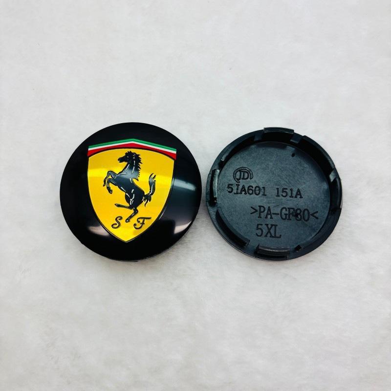 1 peça 56mm Emblema Cavalo Ferrari Emblema Calotas Centrais de Roda de Carro Capas de Aro Adesivos Para Ferrari SJ Roma F8 SF90 Acessórios