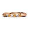 Citrine Eternity Stackable Ring - 925 Sterling Silver Rose Gold Vermeil
