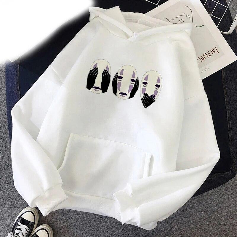 Anime Spirited Away No Face Hoodies Bedruckt Unisex Damen Mode Streetwear Y2k Hoodie Kapuzenpullover Pullover Unisex Kleidung