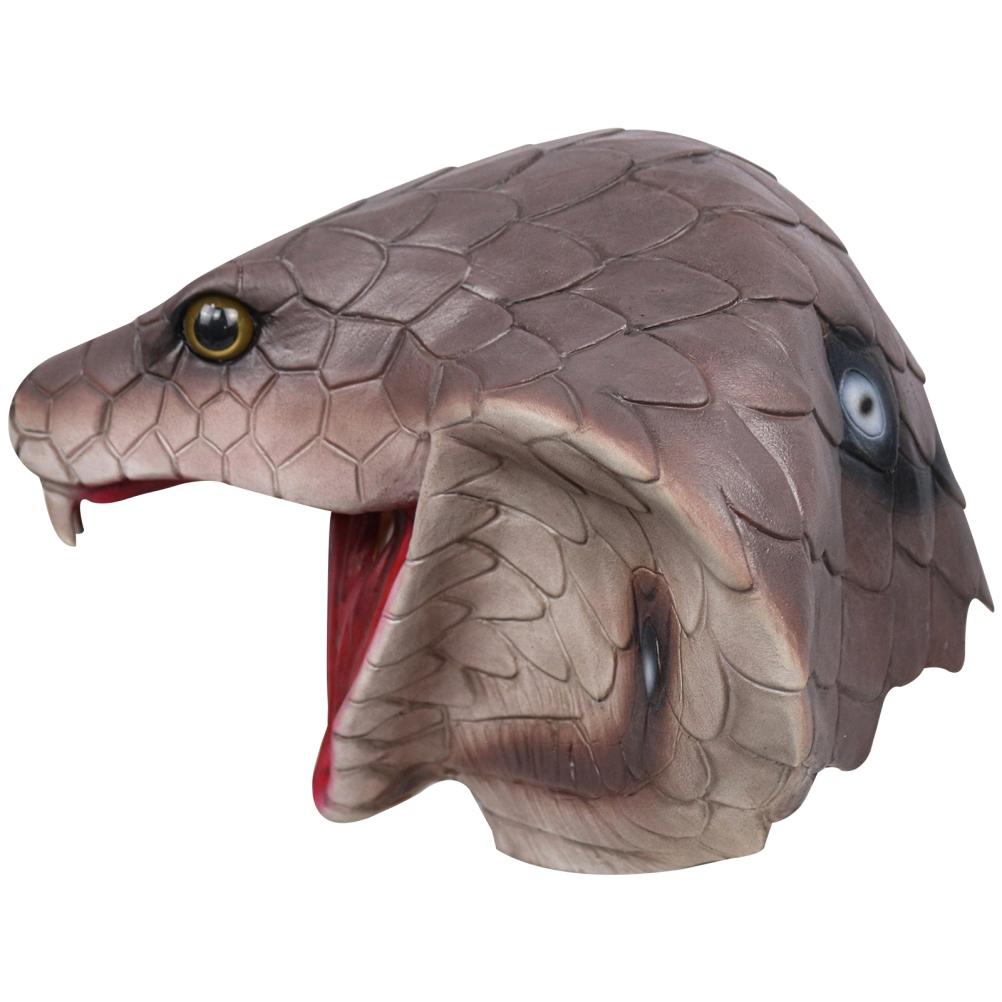 Halloween Scary Snake Face Cover Horror Latex Animal Head Face Cover Halloween Party Cosplay Prop Bar Decors Gifts