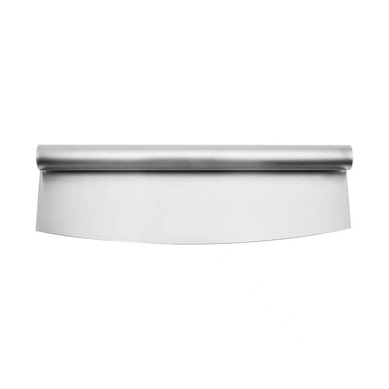 Stainless Steel Crescent Pizza and Cake Slicer with Flour Sifter