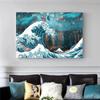 Japan Style Great Wave Kanagawa Surfing Canvas Painting Poster Classical Pictures Prints Katsushika Hokusai Painter Home Decor
