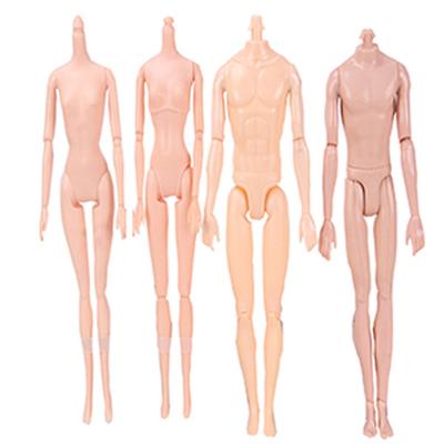 2Pcs Nude Body Joint Doll With Carnatio Skin Toy Movable For 29cm Doll