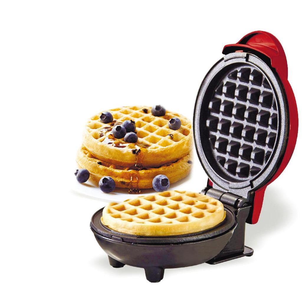Compact Children's Electric Waffle Maker - Portable Breakfast Griddle for Light Meals