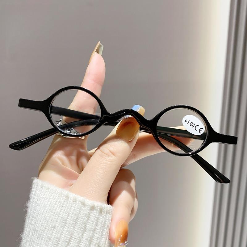 Unisex Vintage Round Frame Reading Glasses Ultralight Small Frame Far Sight Eyewear +1 0+4 0 Presbyopia