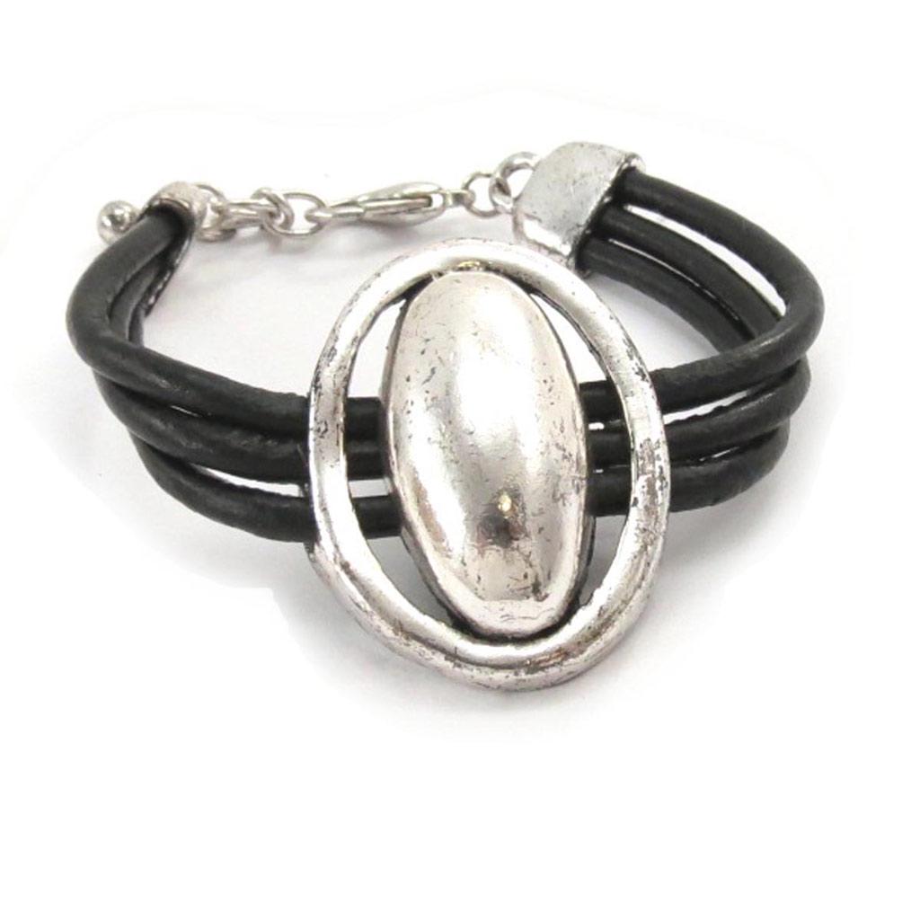 Les Trésors De Lily [J7577] - Fancy Black 'Kilimanjaro' Bracelet