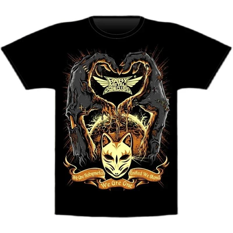 BABYMETAL Harajuku Muster Mode T-Shirt Unisex Baumwolle O-Ausschnitt Lässig Übergröße Kleidung Sommermode Druck Unisex T-Shirt