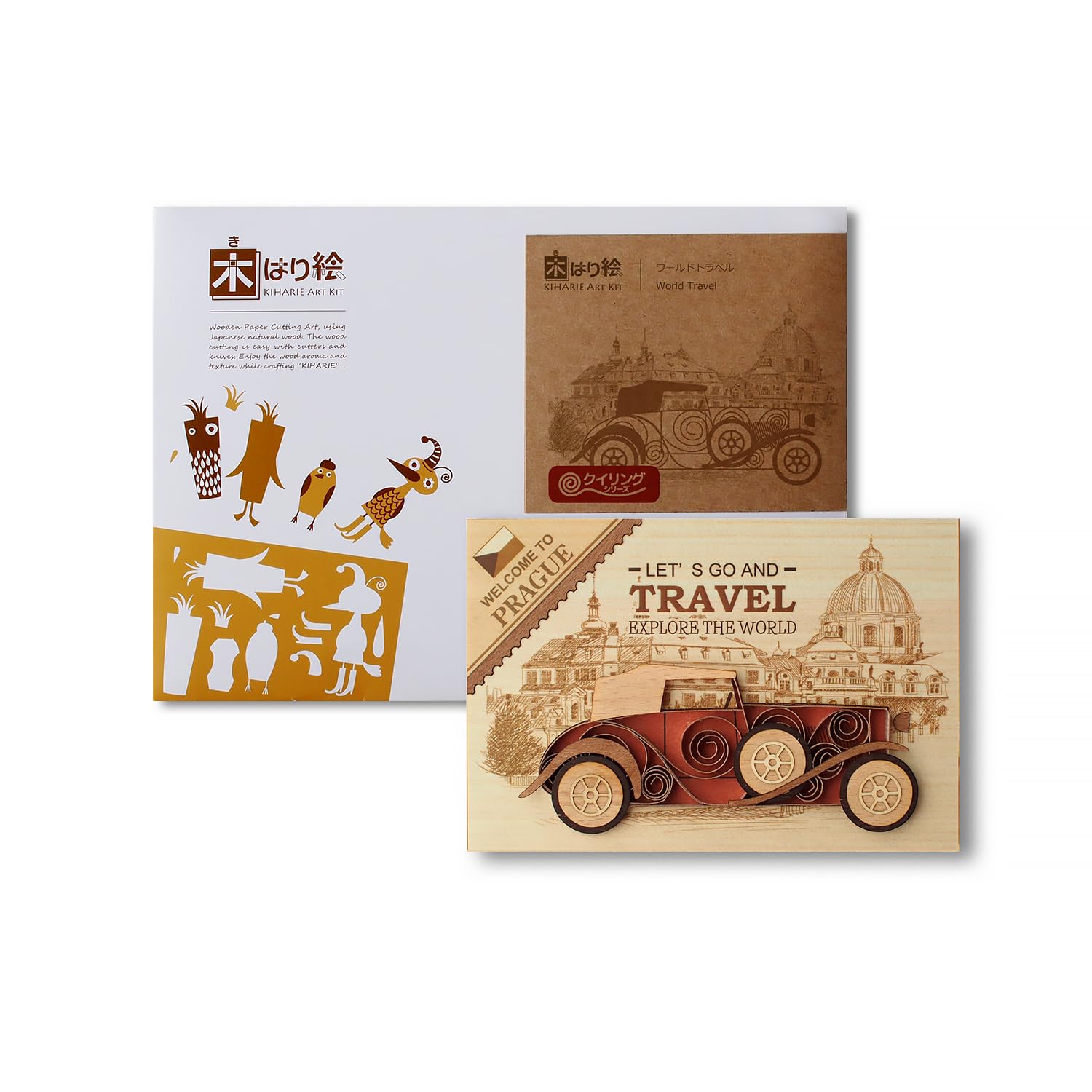 

KINOWA Мировое путешествие Набор для квиллинга Автомобиль , Оригинальный набор ручной работы, Классический автомобиль, Сделано в Японии