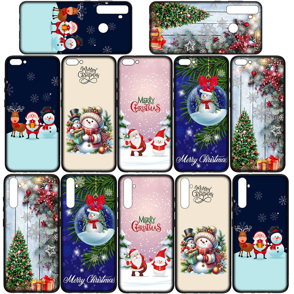 Phone Case for iPhone 17 16 15 Plus XR Huawei P30 P20 Lite Redmi Note 14 12 11 13 Pro Max OPPO A60 A80 A40 A38 Gift Snowman Merry Christmas Deer Cover