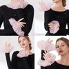 Sheer Flared Cuff Sleeves Comfortable Decorative Arm Sleeves Wrist Cuffs Extension For Women Girl Fashion Accessories