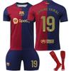 Barcelona Yamal Kids Sportswear YSHT Polyester Black Blue Training Set