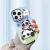 For iPhone 15 14 13 11ProMax 14 15 16 Samsung S25 S24 S23 S22 Redmi 10 13 14C Cartoon Black Cat Silver Edge Soft Liquid Silicone Protective Casing