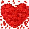 1000pcs Red Rose Petals - Artificial Flower Petals for Wedding, Anniversary, Valentine'S Day Decor, Romantic Room Setup, Party