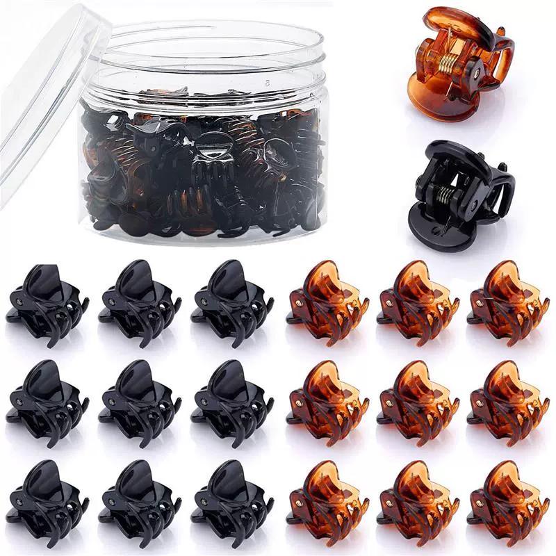 

10-100pcs Small Hair Claw Clips for Women Girls Korean Mini Black Transparent Plastic Clips Hairpin Kid Hair Styling Accessories 10PCS