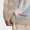 Adidas Maglione Lavorato a Maglia Pullover Intarsio Logo Originals Sportswear Uomo Top Cachi Chiaro IN0985