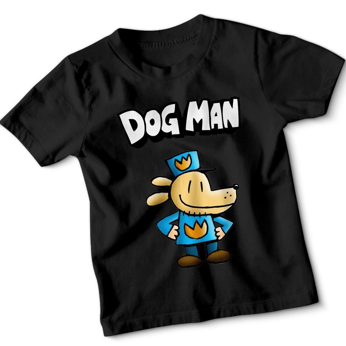 Dog Man Childrens Books Kids T-Shirt Police Dog Character Cartoon Tee#1 120