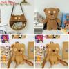 Plush Bear Itabag Backpack For Women With Zipper Closure And Inner Pocket For Daily Use