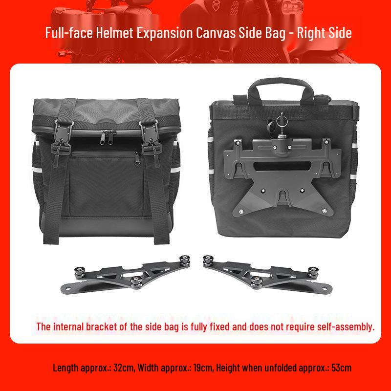 Universal Waterproof Canvas Side Bags for Wuji CU530 & CFMOTO CLC250 Motorcycles