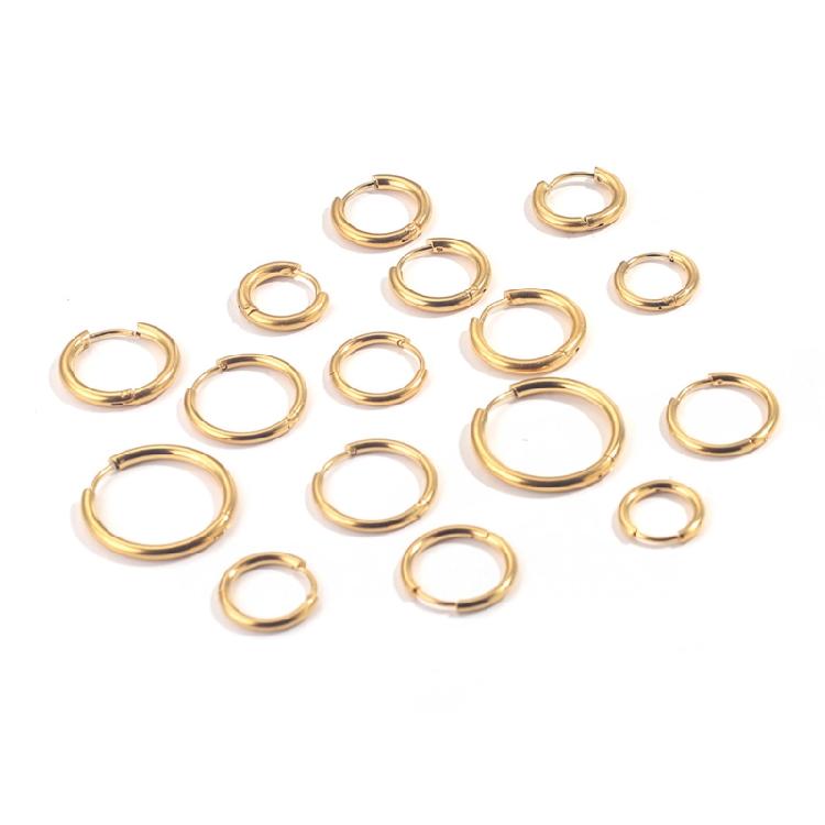 10Pcs Boucle d'oreille Femme Homme Punk Hiphop Cadeaux Acier Inoxydable Résistant aux Allergies Boucle d'oreille Anneau Huggie Piercing Oreille Homme