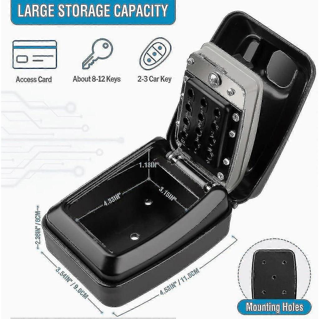 Waterproof Key Safe Box Wall-mounted Key Box Outdoor Key Box Safe Key Box Wall-mounted Key Safe Box-share Access To Your Keys Safely