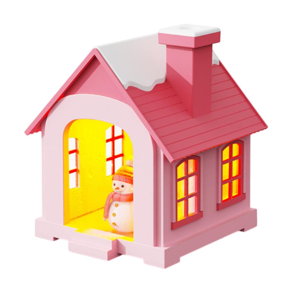 Nawilżacz w kształcie domu 2 tryby rozpylania Dyfuzor olejków eterycznych Przenośny mały nawilżacz do salonu Domku wiejskiego Biura Prezent SPA