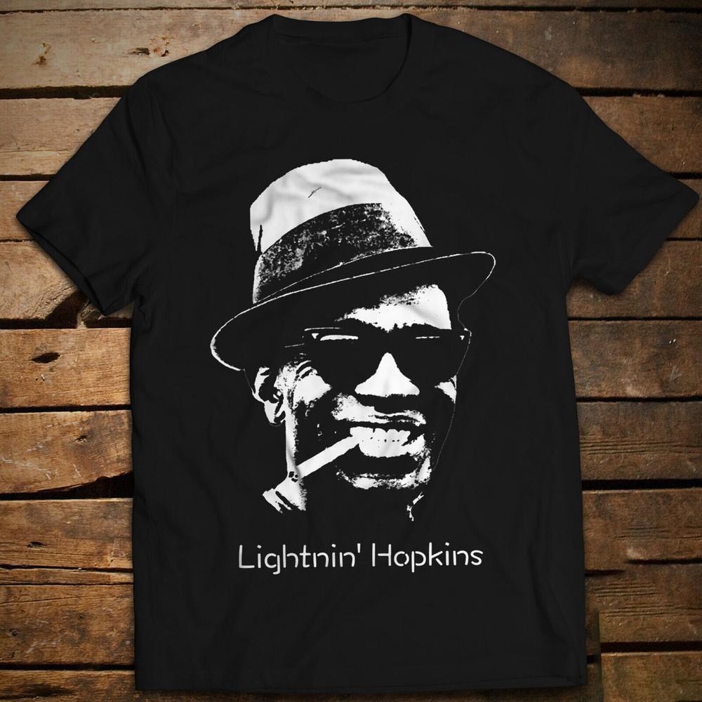 SALE Lightnin  Hopkins Blues T-shirt Black Unisex Tee All Sizes S-5XL Unisex T-Shirt XXL