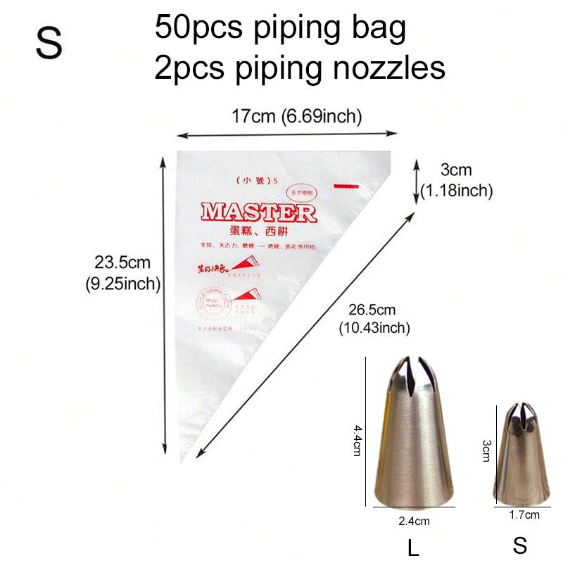 Engangssprøytepose Tykk Krem Glasur Sprøytetipp Kake Kjeks DIY Dekorasjon Husholdningskjøkkenutstyr Bakeverktøysett TMZ