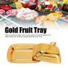 Gold Fruit Tray European   Metal Fruit Plate Table Decoration with Lid for Snacks Candies Desserts