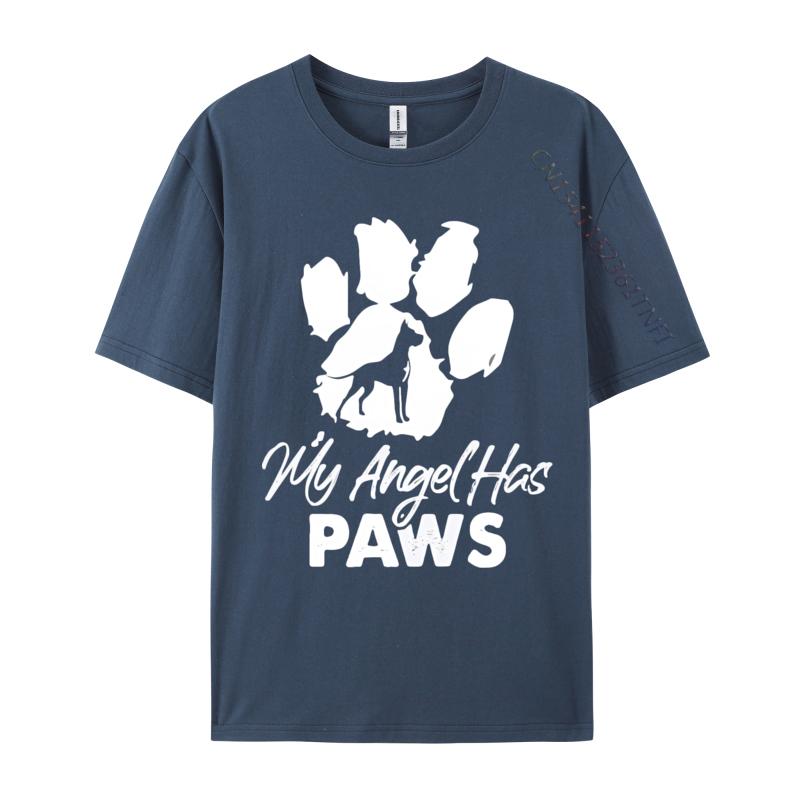 My Angel Has Paws Great Dane Dog Breed Paws Tshirt Unisex Tshirts Vintage Tops Unisex Cotton T Shirts Harajuku Printed Top Tees