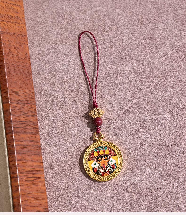 Zhakiram Zodiac Sand Gold Pendant Keychain & Phone Charm