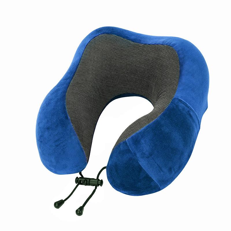 Travel Pillow U-Shape Pure Memory Foam Neck Pillow for Airplane Office Nap Cervical Pillows Flight Sleeping Head Neck Support