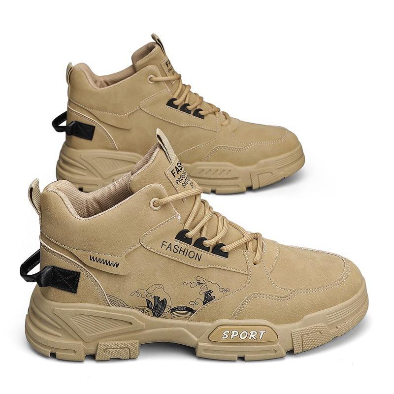 

Мужская обувь осень и зима новая повседневная обувь кеды модная уличная обувь в стиле милитари тренд корейская версия ботинки Мартин высокий верх страхование труда 44