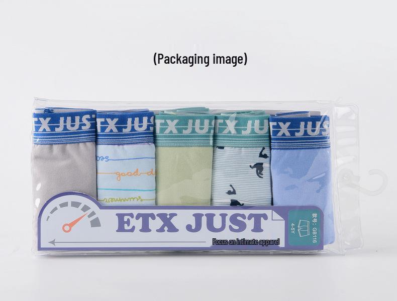 Boys' Cotton Boxer Briefs, Class A Medium & Large, Teen & Student Underwear, Four-Cornered Design, GB115 116