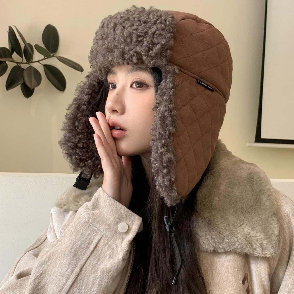 New Autumn and Winter Warm Lei Feng Hat Women's Fashion Ear Hat Cycling Hat Windproof Ski Hat