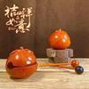Karin Wood Carved Lucky Orange Fish: Decorative Wishful Ornament for Relaxation and Prosperity