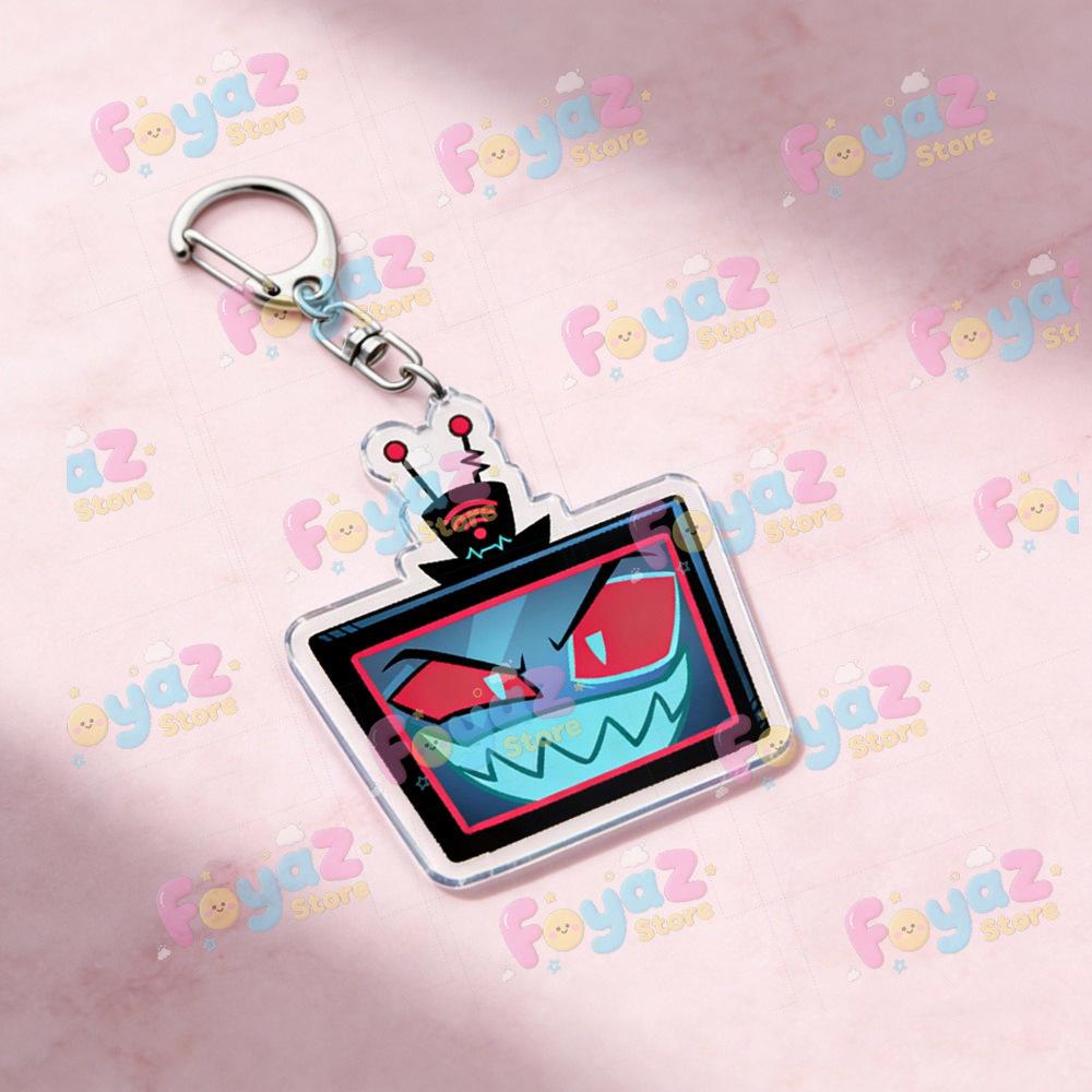 Cool Cartoon Chibi Alastor Vox Keychain Vox Fan Gift Vox Standee