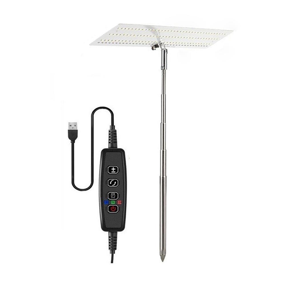 LED Full Spectrum Lifting Light USB Charging Indoor Grow Light Dimmable for Seedling Green Plant Aquarium Succulent