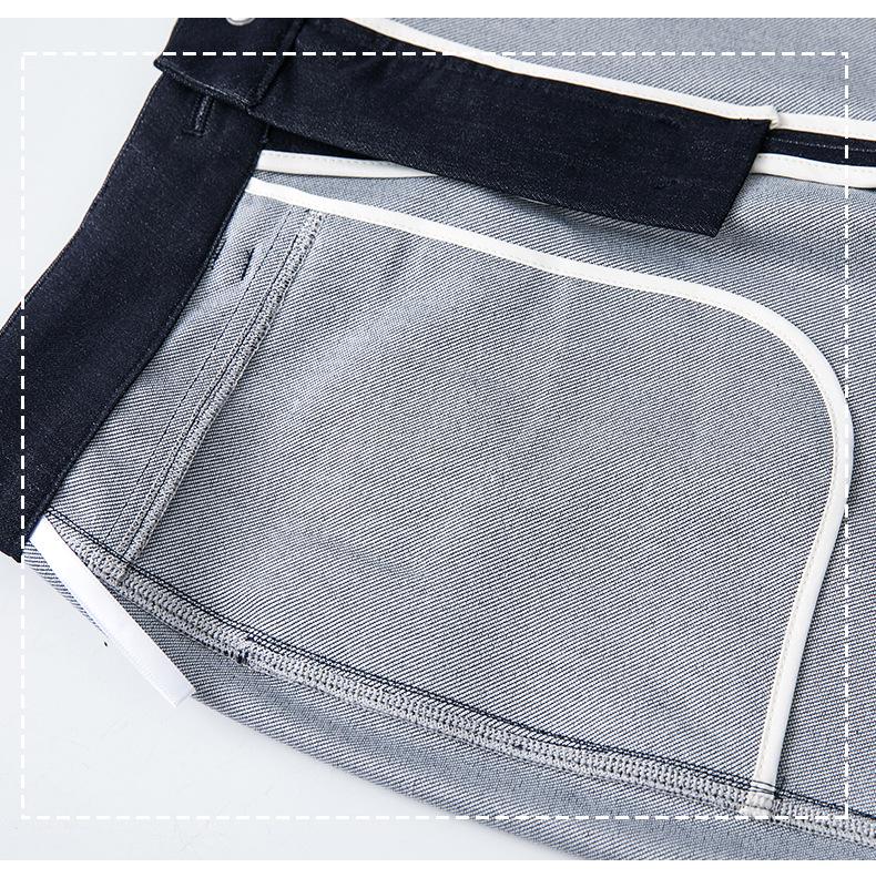 Women's High-Waist Slim-Fit Wide-Leg Imitation Denim Trousers - Spring/Summer 2025 Collection