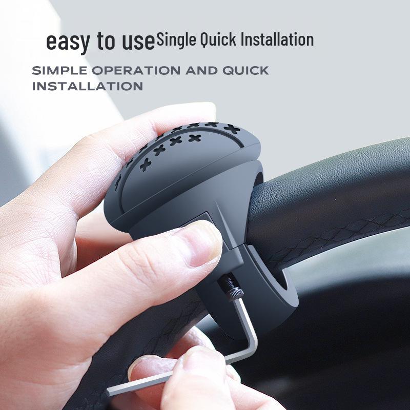 Universal Steering Wheel Assist Knob: Labor-Saving Metal Bearing for Single-Handed Car Control