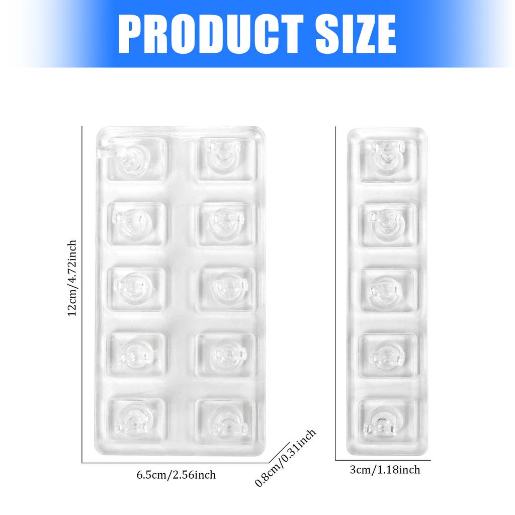 Clear Nail Display Tray 5/10 Slots Scratch Resistant Surfaces Optimal For Nail Salon Demonstration And Photography