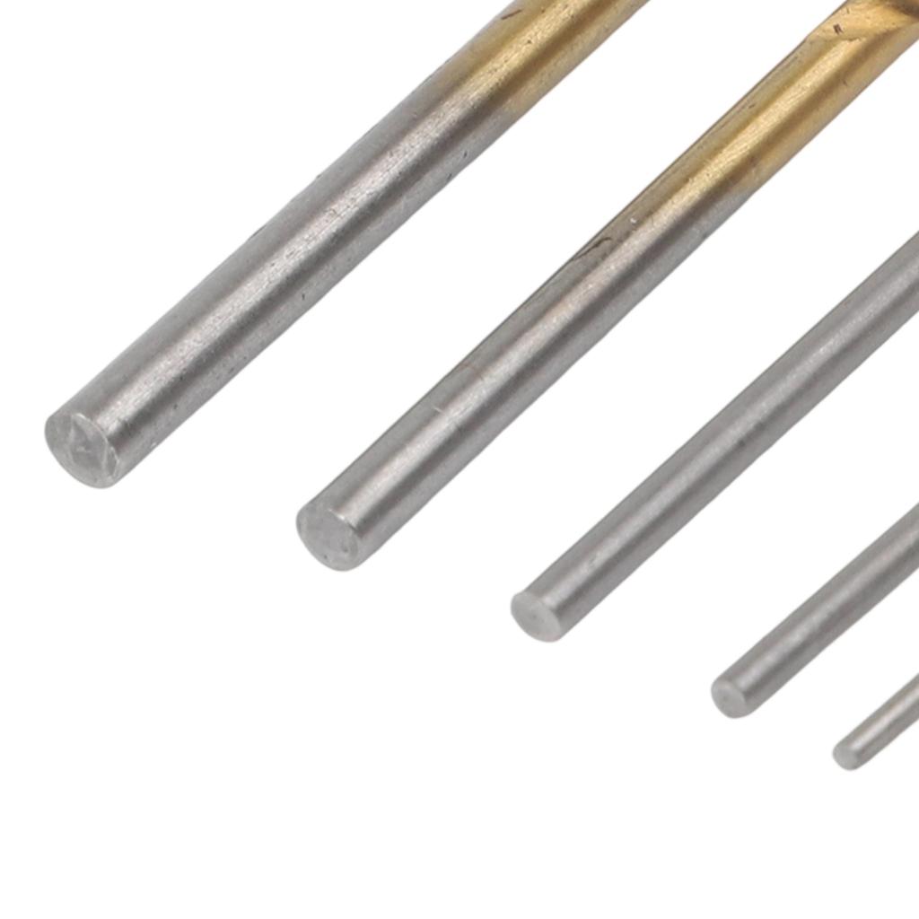 50x Titanium Drill Bits Set HSS 1/1.5/2/2.5/3mm Metal Wood Plastic Building Tool